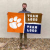 Clemson Tigers vs Custom Team House Divided Flag, Custom Game Day Flag 2 Clemson Tigers vs Custom Team House Divided Flag, Custom Game Day Flag