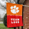 Clemson Tigers vs Custom Team House Divided Flag, Custom House Flag 1 Clemson Tigers vs Custom Team House Divided Flag, Custom House Flag