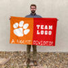 Clemson Tigers vs Custom Team House Divided Flag, Custom House Flag 2 Clemson Tigers vs Custom Team House Divided Flag, Custom House Flag