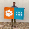 Clemson Tigers vs Custom Team House Divided Flag, Custom NCAA Flag 2 Clemson Tigers vs Custom Team House Divided Flag, Custom NCAA Flag