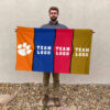 Clemson Tigers vs Custom Team House Divided Flag, Custom Rival Flag 2 Clemson Tigers vs Custom Team House Divided Flag, Custom Rival Flag