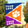 Clemson Tigers vs Custom Team House Divided Flag, Custom Spirit Flag