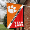 Clemson Tigers vs Custom Team House Divided Flag, Custom Split Flag 1 Clemson Tigers vs Custom Team House Divided Flag, Custom Split Flag