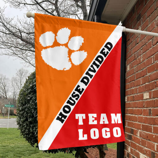 Clemson Tigers vs Custom Team House Divided Flag, Custom Split Flag Clemson Tigers vs Custom Team House Divided Flag, Custom Split Flag