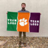 Clemson Tigers vs Custom Team House Divided Flag, Custom Two Team Flag 2 Clemson Tigers vs Custom Team House Divided Flag, Custom Two Team Flag