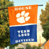 Clemson Tigers vs Custom Team House Divided Flag, NCAA College Flag