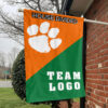 Clemson Tigers vs Custom Team House Divided Flag, NCAA Custom Flag 1 Clemson Tigers vs Custom Team House Divided Flag, NCAA Custom Flag