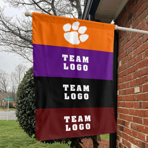 Clemson Tigers vs Custom Team House Divided Flag, NCAA Rival Flag Clemson Tigers vs Custom Team House Divided Flag, NCAA Rival Flag
