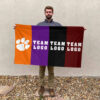 Clemson Tigers vs Custom Team House Divided Flag, NCAA Rival Flag 2 Clemson Tigers vs Custom Team House Divided Flag, NCAA Rival Flag