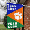 Clemson Tigers vs Custom Team House Divided Flag, NCAA Spirit Flag 1 Clemson Tigers vs Custom Team House Divided Flag, NCAA Spirit Flag