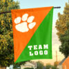 Clemson Tigers vs Custom Team House Divided Flag, Personalized College Flag