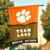 Clemson Tigers vs Custom Team House Divided Flag, Personalized House Flag