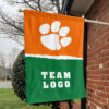 Clemson Tigers vs Custom Team House Divided Flag, Personalized NCAA Flag 1 Clemson Tigers vs Custom Team House Divided Flag, Personalized NCAA Flag