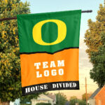 Ducks vs Custom Team House Divided Flag, College Custom Flag