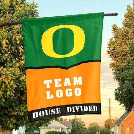Ducks vs Custom Team House Divided Flag, College Custom Flag