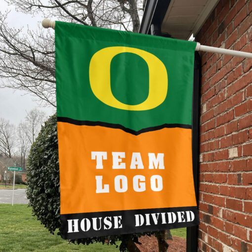 Ducks vs Custom Team House Divided Flag, College Custom Flag