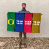 Ducks vs Custom Team House Divided Flag, Custom College Flag