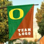 Ducks vs Custom Team House Divided Flag, Custom Game Day Flag