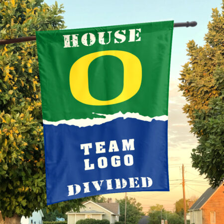 Ducks vs Custom Team House Divided Flag, Custom House Flag