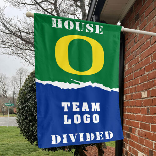 Ducks vs Custom Team House Divided Flag, Custom House Flag