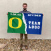 Ducks vs Custom Team House Divided Flag, Custom House Flag