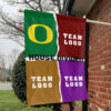 Ducks vs Custom Team House Divided Flag, Custom NCAA Flag