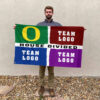 Ducks vs Custom Team House Divided Flag, Custom NCAA Flag