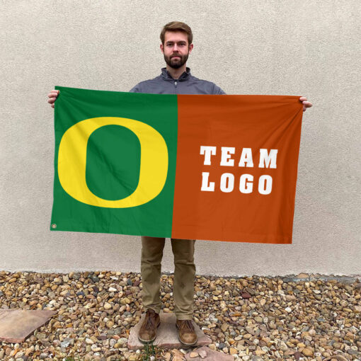 Ducks vs Custom Team House Divided Flag, Custom NCAA Split Team Flag Ducks vs Custom Team House Divided Flag, Custom NCAA Split Team Flag