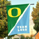 Ducks vs Custom Team House Divided Flag, Custom Rival Flag
