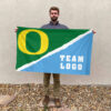 Ducks vs Custom Team House Divided Flag, Custom Rival Flag 2 Ducks vs Custom Team House Divided Flag, Custom Rival Flag