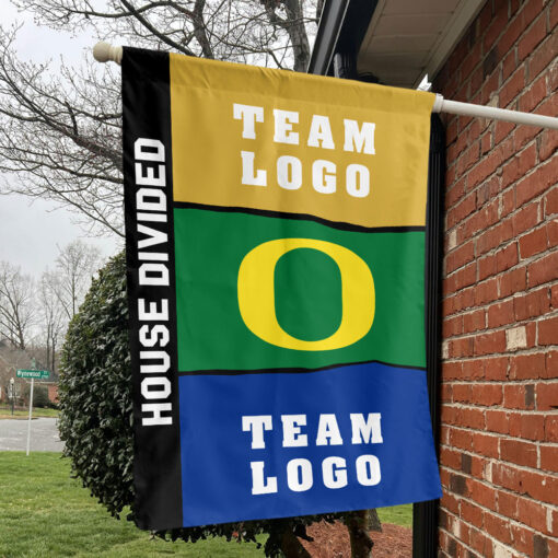 Ducks vs Custom Team House Divided Flag, Custom Split Flag Ducks vs Custom Team House Divided Flag, Custom Split Flag