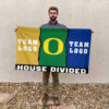 Ducks vs Custom Team House Divided Flag, Custom Split Flag 2 Ducks vs Custom Team House Divided Flag, Custom Split Flag