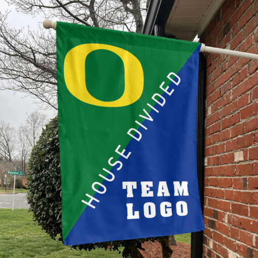 Ducks vs Custom Team House Divided Flag, Custom Two Team Flag Ducks vs Custom Team House Divided Flag, Custom Two Team Flag
