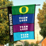 Ducks vs Custom Team House Divided Flag, NCAA College Flag