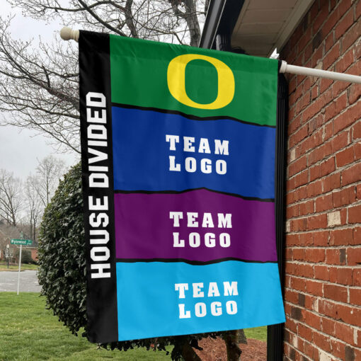 Ducks vs Custom Team House Divided Flag, NCAA College Flag Ducks vs Custom Team House Divided Flag, NCAA College Flag