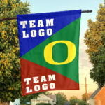 Ducks vs Custom Team House Divided Flag, NCAA Custom Flag