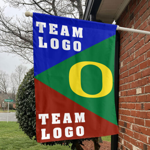 Ducks vs Custom Team House Divided Flag, NCAA Custom Flag Ducks vs Custom Team House Divided Flag, NCAA Custom Flag