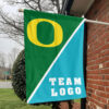 Ducks vs Custom Team House Divided Flag, NCAA Game Day Flag 1 Ducks vs Custom Team House Divided Flag, NCAA Game Day Flag