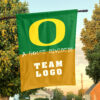 Ducks vs Custom Team House Divided Flag, NCAA House Flag