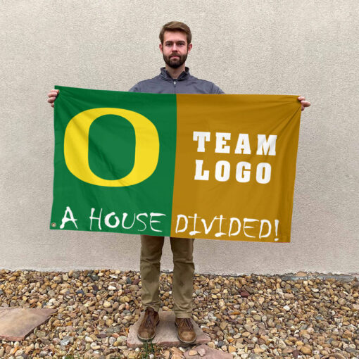 Ducks vs Custom Team House Divided Flag, NCAA House Flag Ducks vs Custom Team House Divided Flag, NCAA House Flag