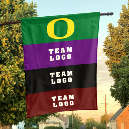 Ducks vs Custom Team House Divided Flag, NCAA Rivalry Flag