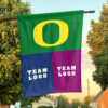 Ducks vs Custom Team House Divided Flag, NCAA Split Flag