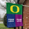 Ducks vs Custom Team House Divided Flag, NCAA Split Flag 1 Ducks vs Custom Team House Divided Flag, NCAA Split Flag