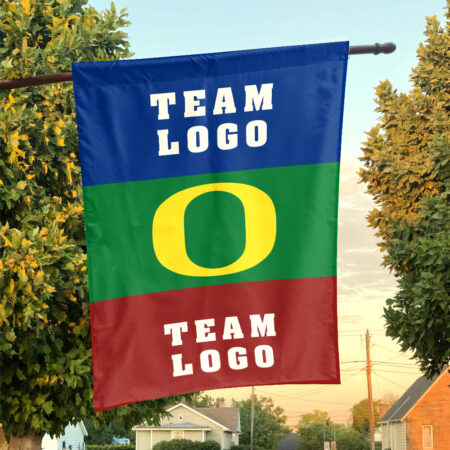 Ducks vs Custom Team House Divided Flag, NCAA Team Flag