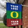 Ducks vs Custom Team House Divided Flag, NCAA Team Flag 1 Ducks vs Custom Team House Divided Flag, NCAA Team Flag