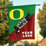 Ducks vs Custom Team House Divided Flag, NCAA Two Team Flag