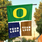 Ducks vs Custom Team House Divided Flag, Personalized College Flag