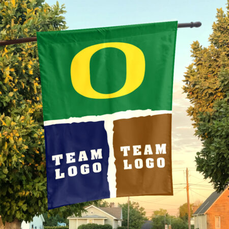 Ducks vs Custom Team House Divided Flag, Personalized College Flag
