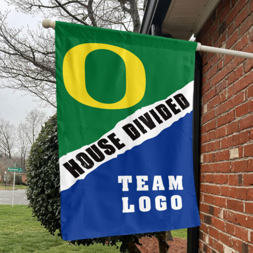 Ducks vs Custom Team House Divided Flag, Personalized Game Day Flag Ducks vs Custom Team House Divided Flag, Personalized Game Day Flag