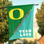 Ducks vs Custom Team House Divided Flag, Personalized House Flag